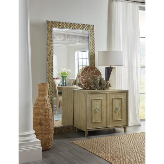 Surfrider Floor Mirror by Hooker Furniture in driftwood. Made from mirror, resin in a coastal style.