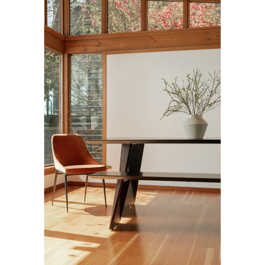 Sedona Dining Chair by Moe's Home Collection. Made from upholstery: 100% polyester, steel legs, molded foam, plywood in a transitional style.