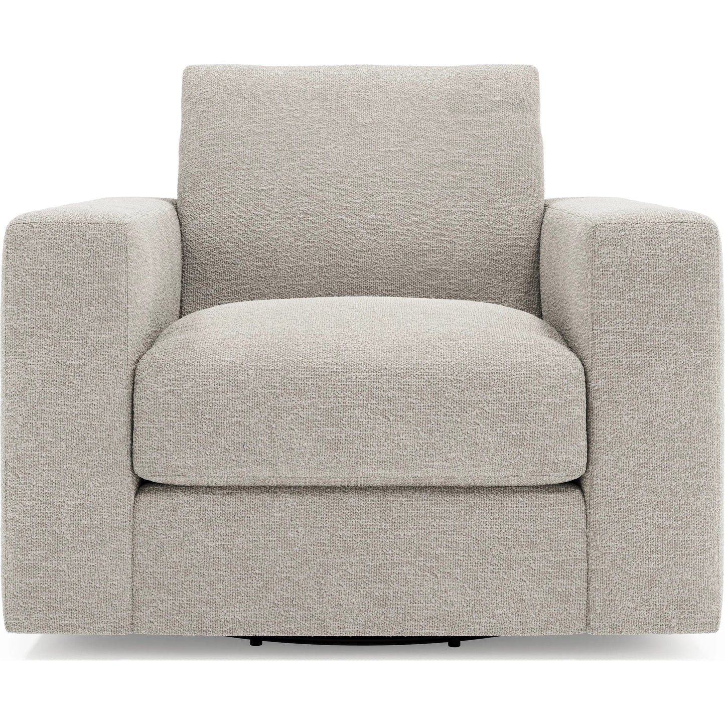002 SI-2534169 | Additional Silo | Drew Fabric Swivel Chair by Bernhardt in grey. Made from fabric in a unique style.