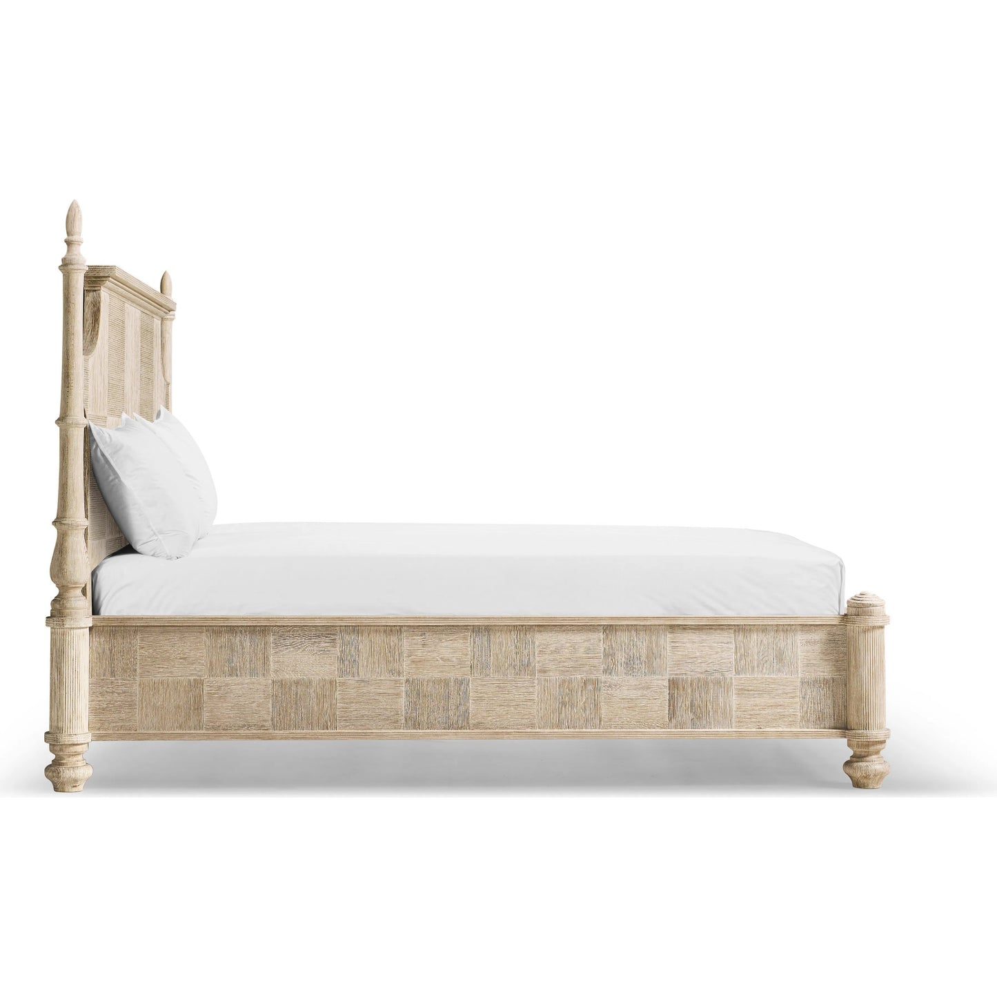 006 SI-2252691 | Additional Silo | Bywater Poster Bed by Jonathan Charles in beige and washed acacia. Made from oak, beech in a transitional style.