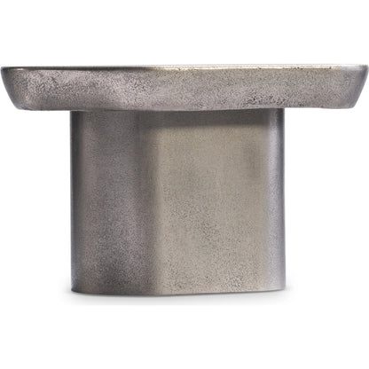 Clawson Cocktail Table by Bernhardt in graphite. Made from aluminum in a modern style.