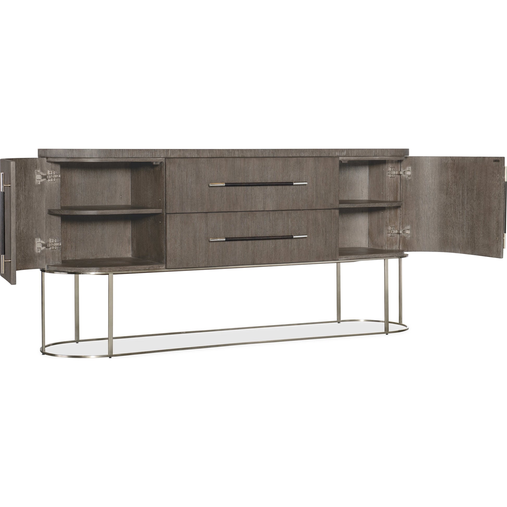 Modern Mood Server by Hooker Furniture. Made from oak veneers, metal in a modern style.