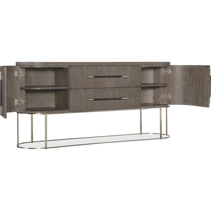 Modern Mood Server by Hooker Furniture. Made from oak veneers, metal in a modern style.