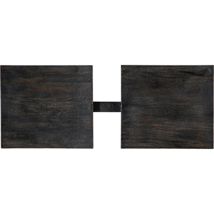 Commerce & Market Arness Tandem Bench by Hooker Furniture in black. Made from mango wood in a modern style.