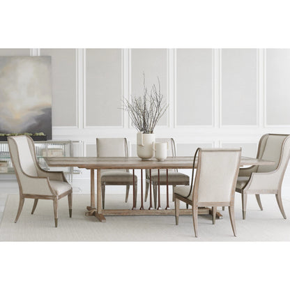 Family Gathering Dining Table by Caracole in ash, chocolate bronze. Made from birch, metal, thick ash in a unique style.