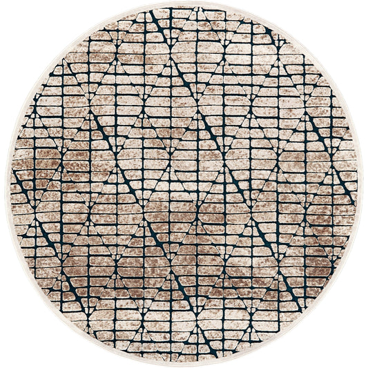 Saphir Mira Transitional Geometric Rug - 3504F by Feizy in blue, green, white. Made from viscose, polyester in a unique style.