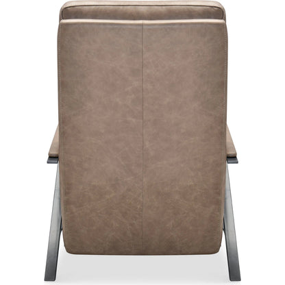 Elixir Power Recliner with Power Headrest by Hooker Furniture in dark gunmetal metal. Made from leather in a traditional style.