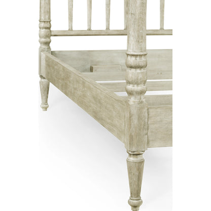 William Yeoward Morris King Bed by Jonathan Charles in grey and greyed oak. Made from oak in a cottage & farmhouse style.