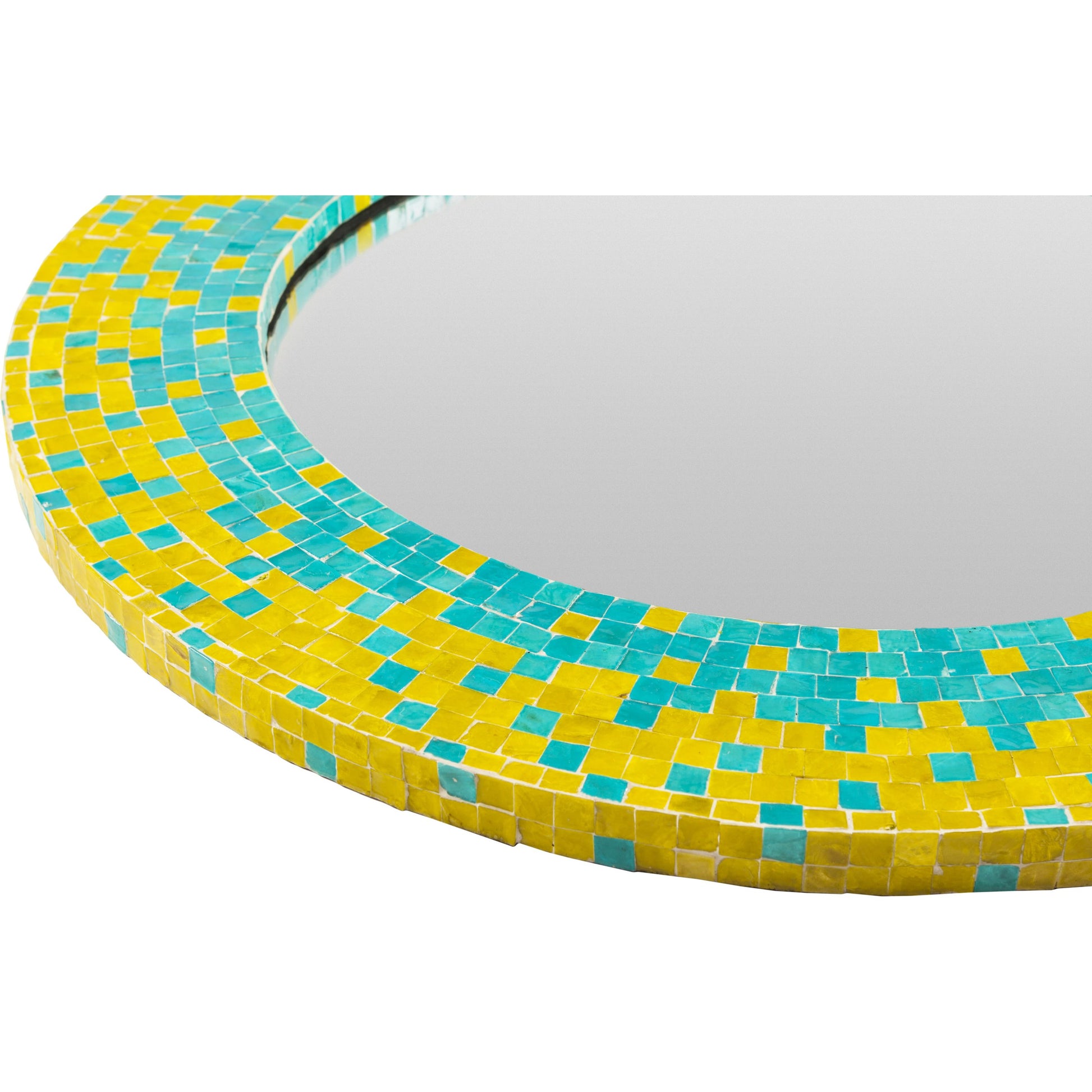 Eckley Mirror - 16233 by Surya in green, aqua. Made from mdf in a coastal style.