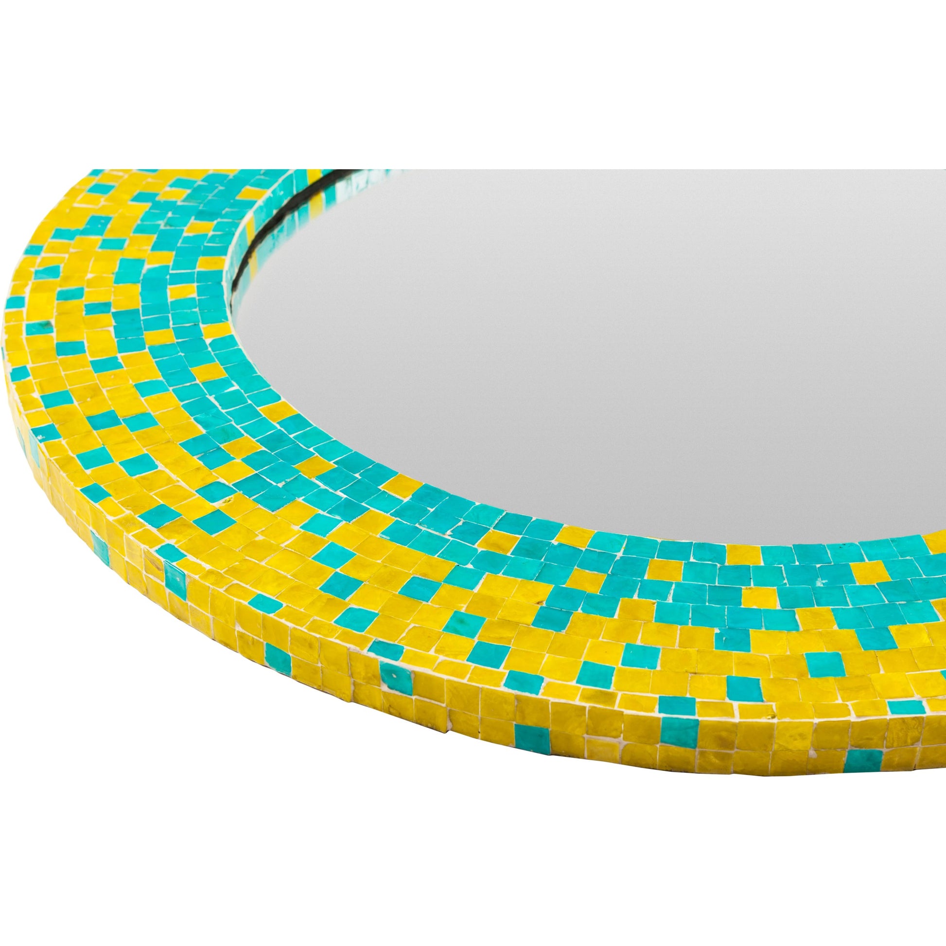 Eckley Mirror - 16233 by Surya in green, aqua. Made from mdf in a coastal style.