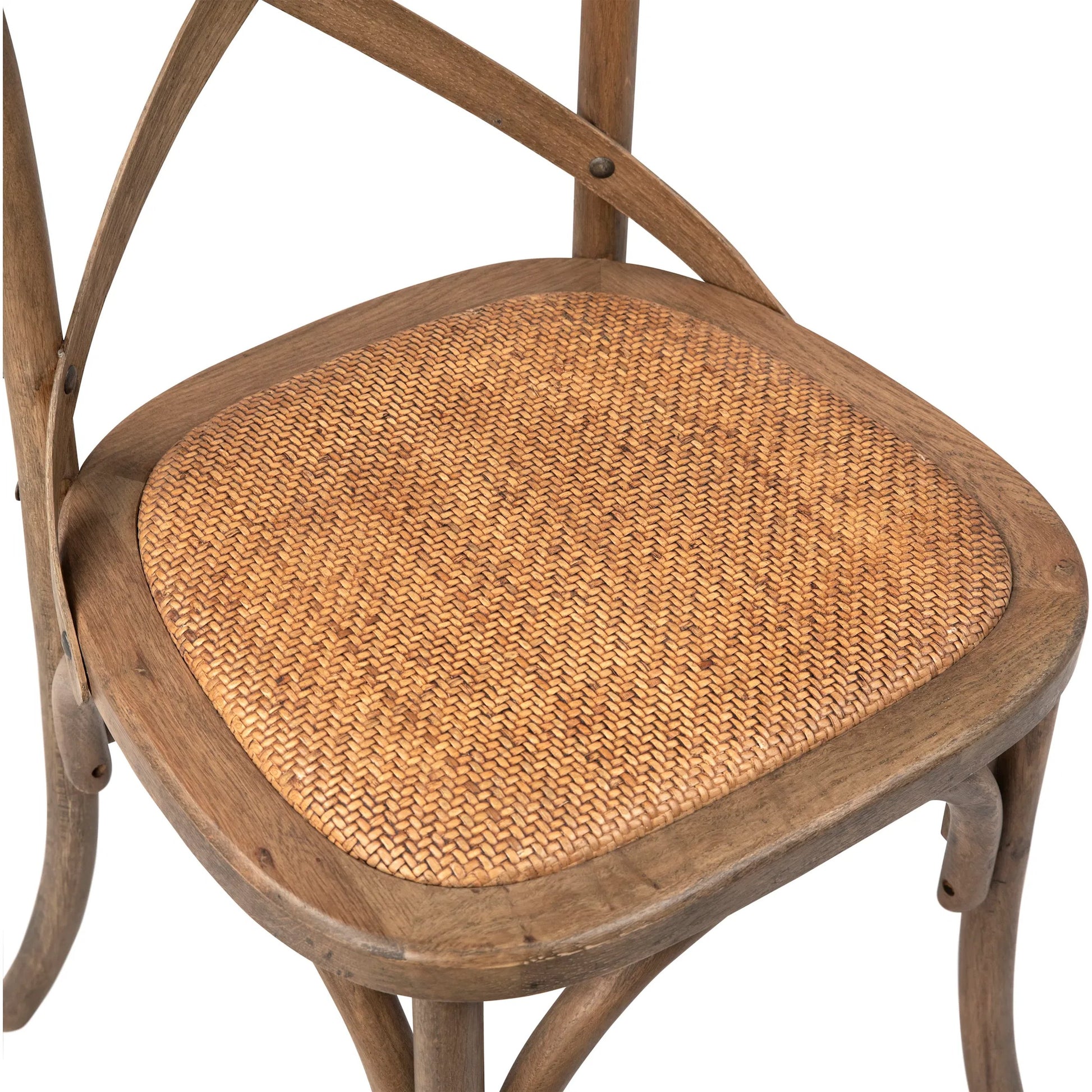 Gaston Dining Chair by Arch & Plane in natural. Made from oak wood frame, rattan seat in a traditional style.