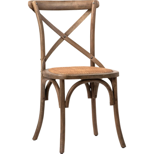 Gaston Dining Chair by Arch & Plane in natural. Made from oak wood frame, rattan seat in a unique style.