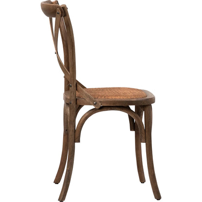 Gaston Dining Chair by Arch & Plane in natural. Made from oak wood frame, rattan seat in a traditional style.