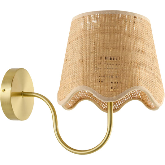 Elanora Wall Sconce by Livabliss. Made from iron, rattan, polyester in a unique style.