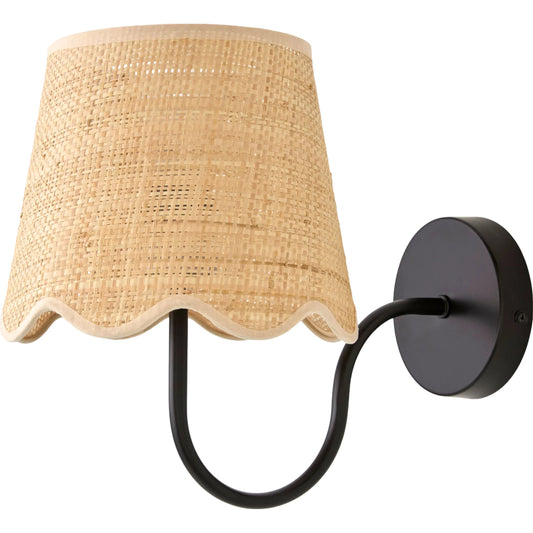 Elanora Wall Sconce by Livabliss. Made from iron, rattan, polyester in a unique style.