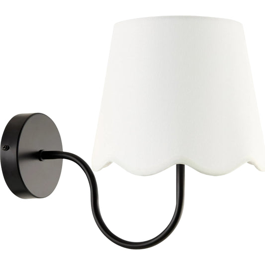 Elanora Wall Sconce by Livabliss in electroplated. Made from iron, linen, polyester in a unique style.