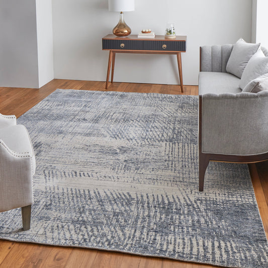 Eastfield Rug - 69AIF by Feizy in blue, ivory, gray. Made from wool, viscose in a unique style.