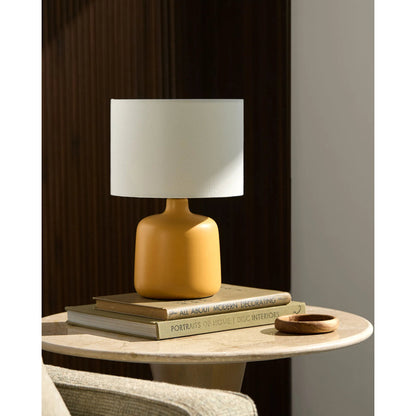 Elio III Accent Table Lamp by Livabliss in glazed. Made from ceramic, jute, polystyrene in a modern style.