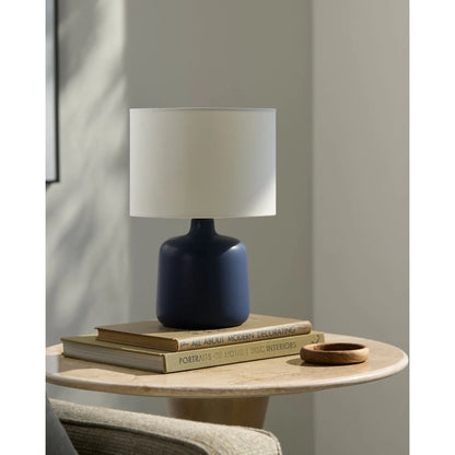 Elio III Accent Table Lamp by Livabliss in glazed. Made from ceramic, jute, polystyrene in a modern style.