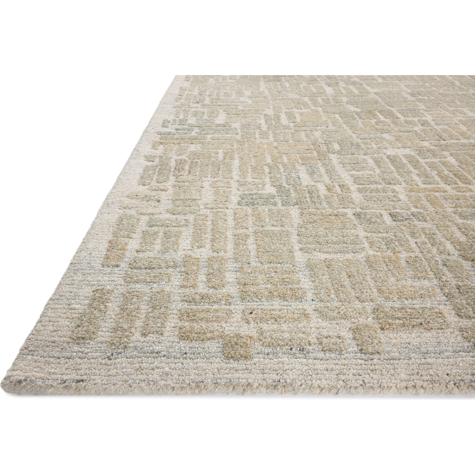 Elias ELA-01 Rug by Loloi in pebble, sage. Made from 100% wool in a unique style.