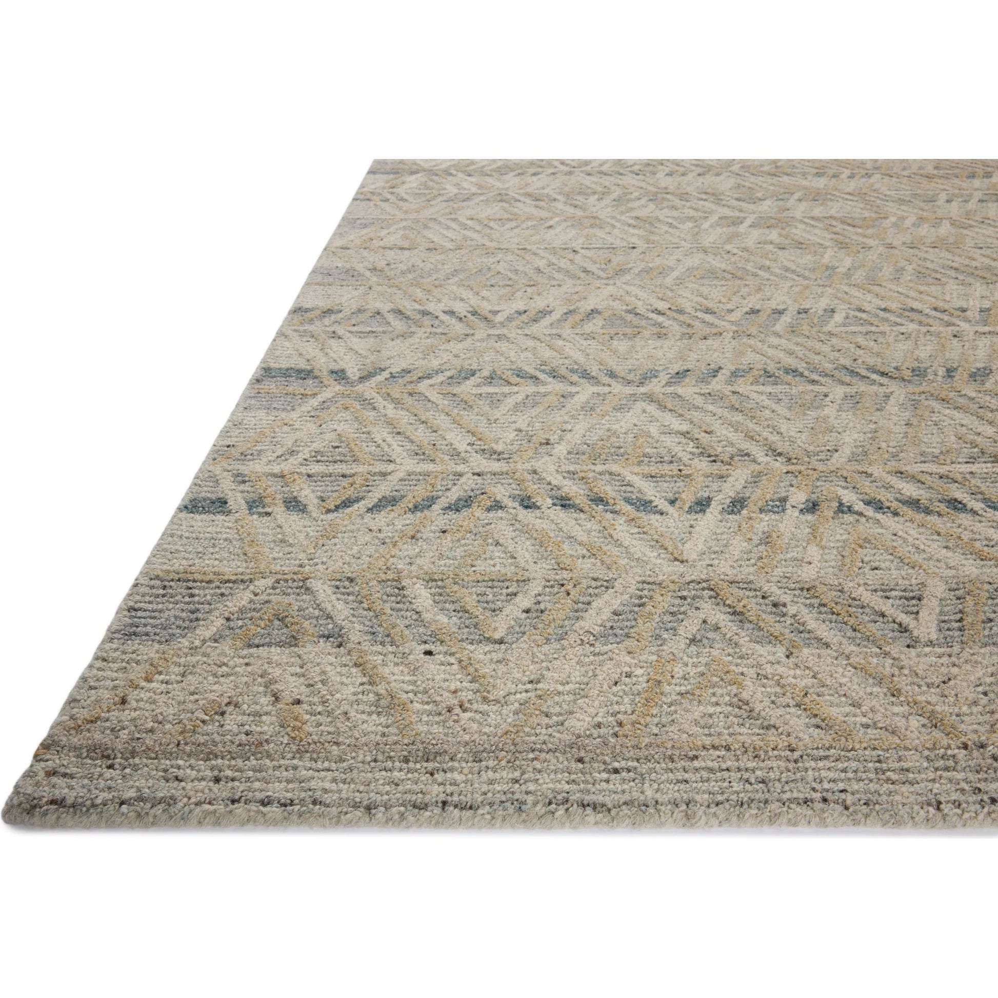 Elias ELA-04 Rug by Loloi in fog, natural. Made from 100% wool in a unique style.