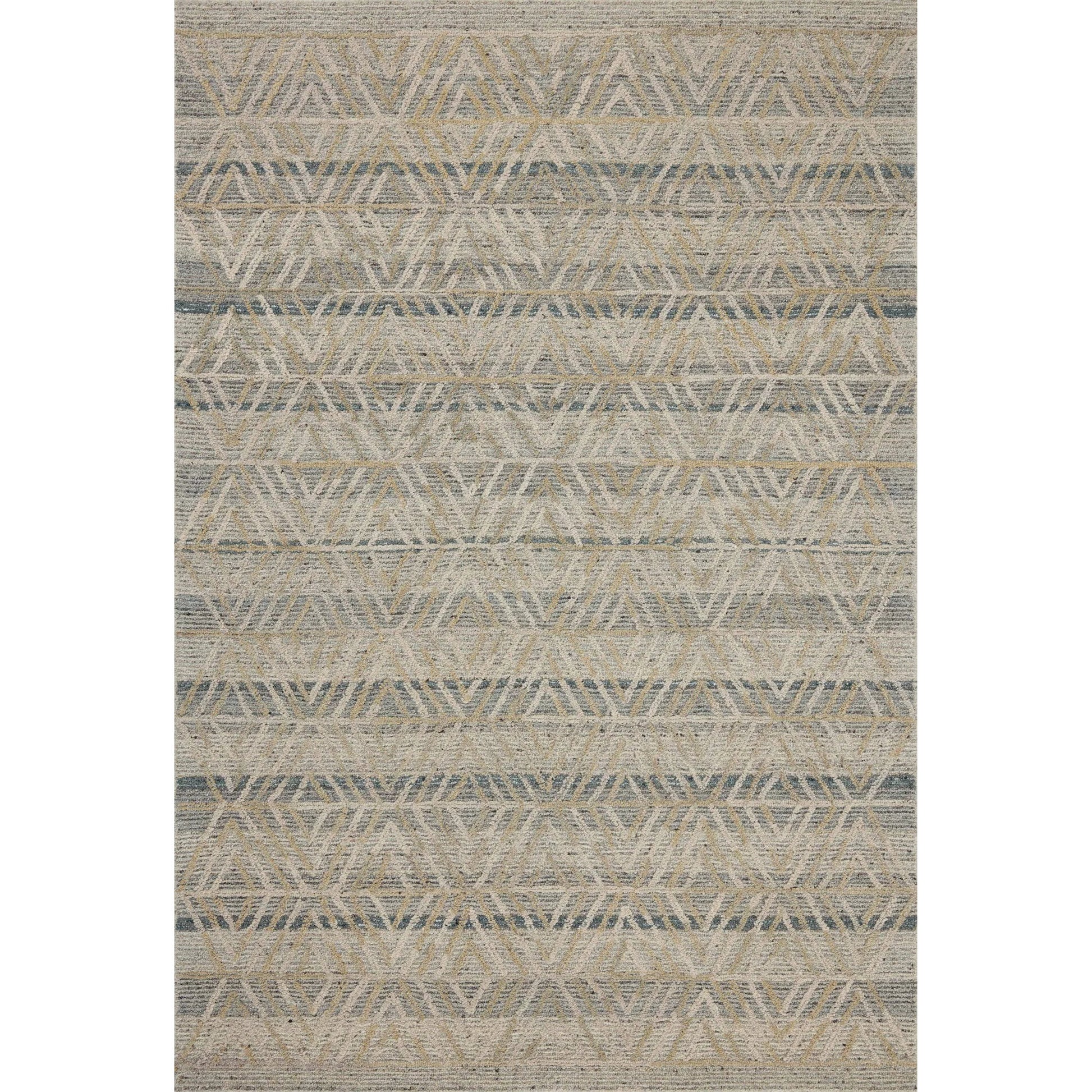 Elias ELA-04 Rug by Loloi in fog, natural. Made from 100% wool in a unique style.