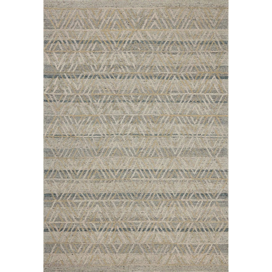 Elias ELA-04 Rug by Loloi in fog, natural. Made from 100% wool in a unique style.