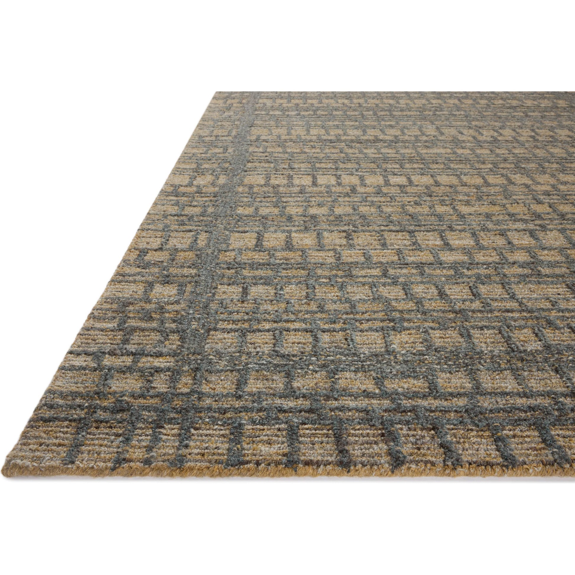 Elias ELA-05 Rug by Loloi in wheat, charcoal. Made from 100% wool in a unique style.
