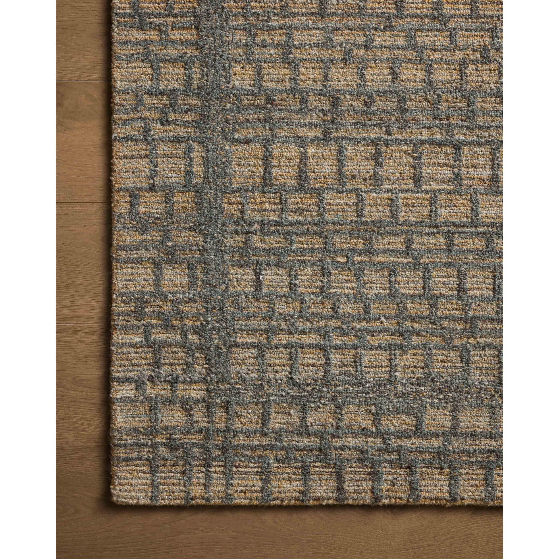 Elias ELA-05 Rug by Loloi in wheat, charcoal. Made from 100% wool in a unique style.