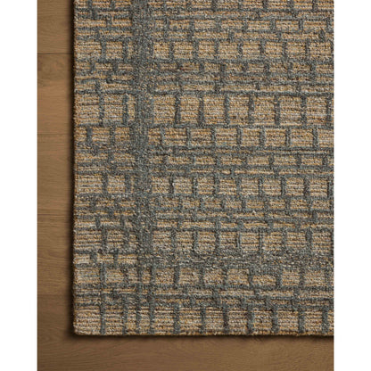 Elias ELA-05 Rug by Loloi in wheat, charcoal. Made from 100% wool in a unique style.