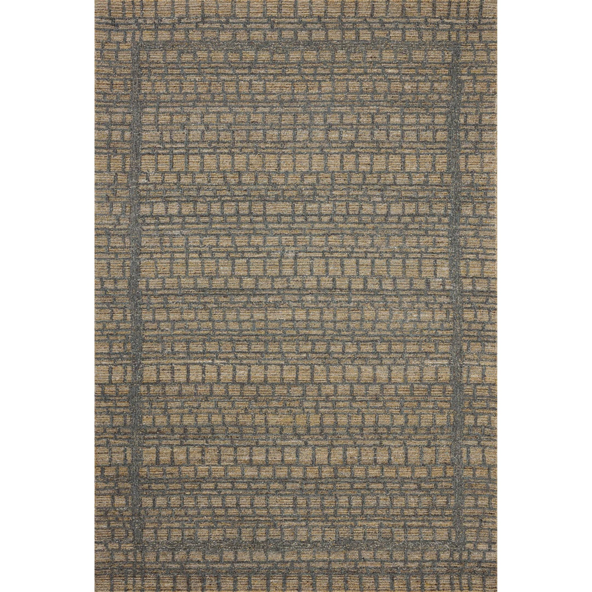 Elias ELA-05 Rug by Loloi in wheat, charcoal. Made from 100% wool in a unique style.