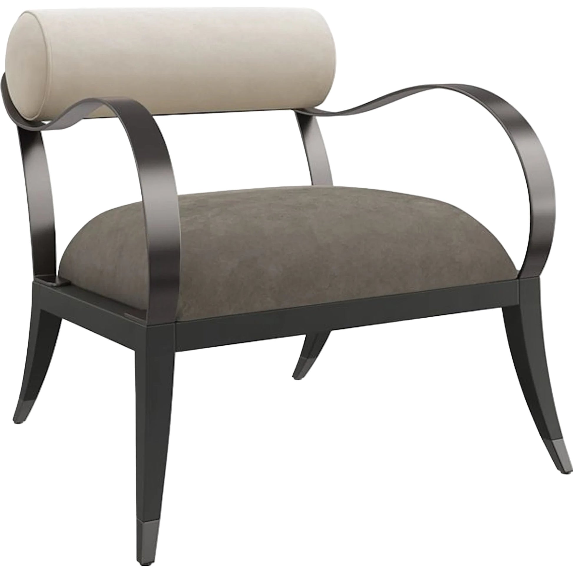 Homage Chair by Caracole in bronze and brushed deep bronze, warm slate. Made from birch, metal in a unique style.