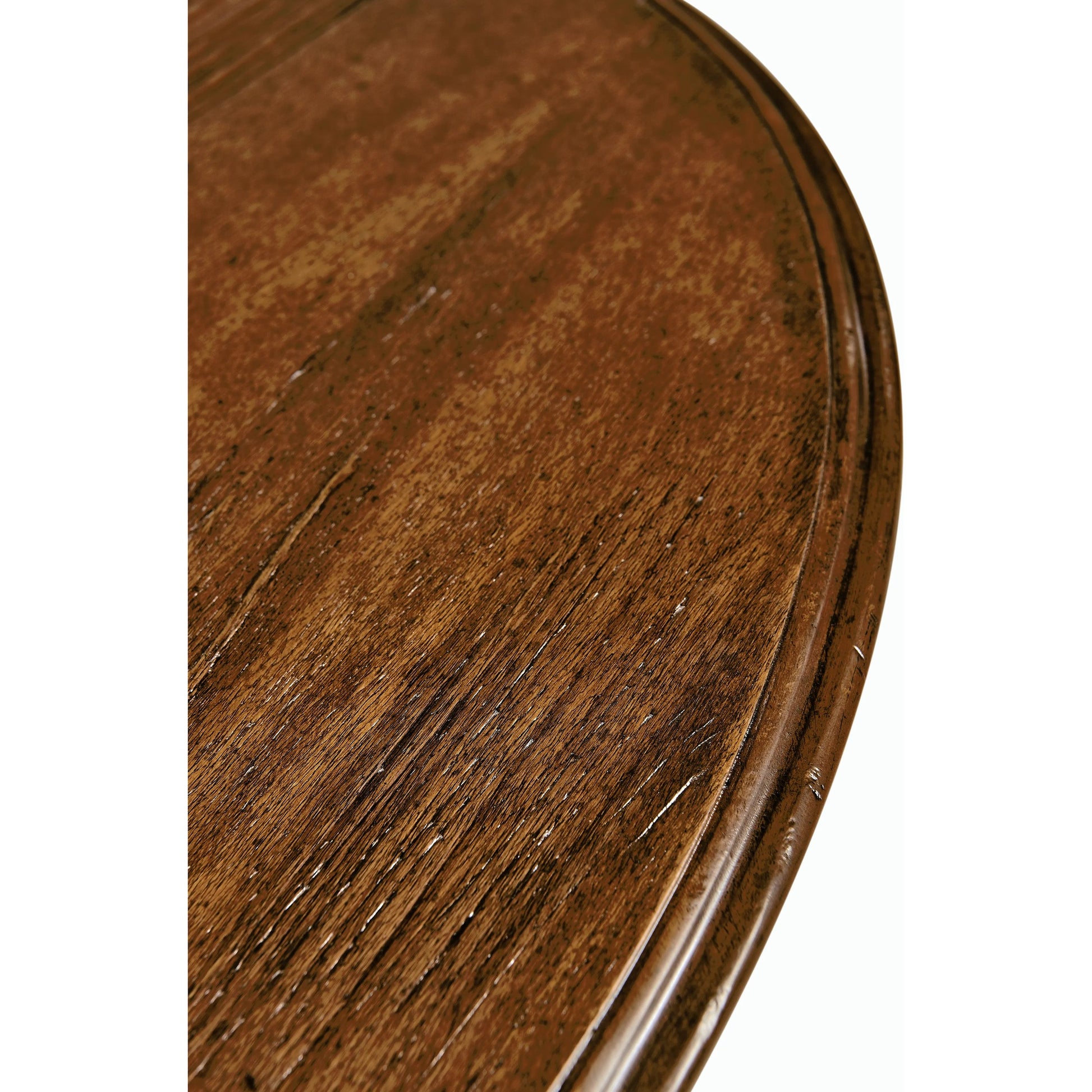 Casually Country Walnut Demilune Console Table by Jonathan Charles in country farmhouse walnut. Made from acacia in a traditional style.