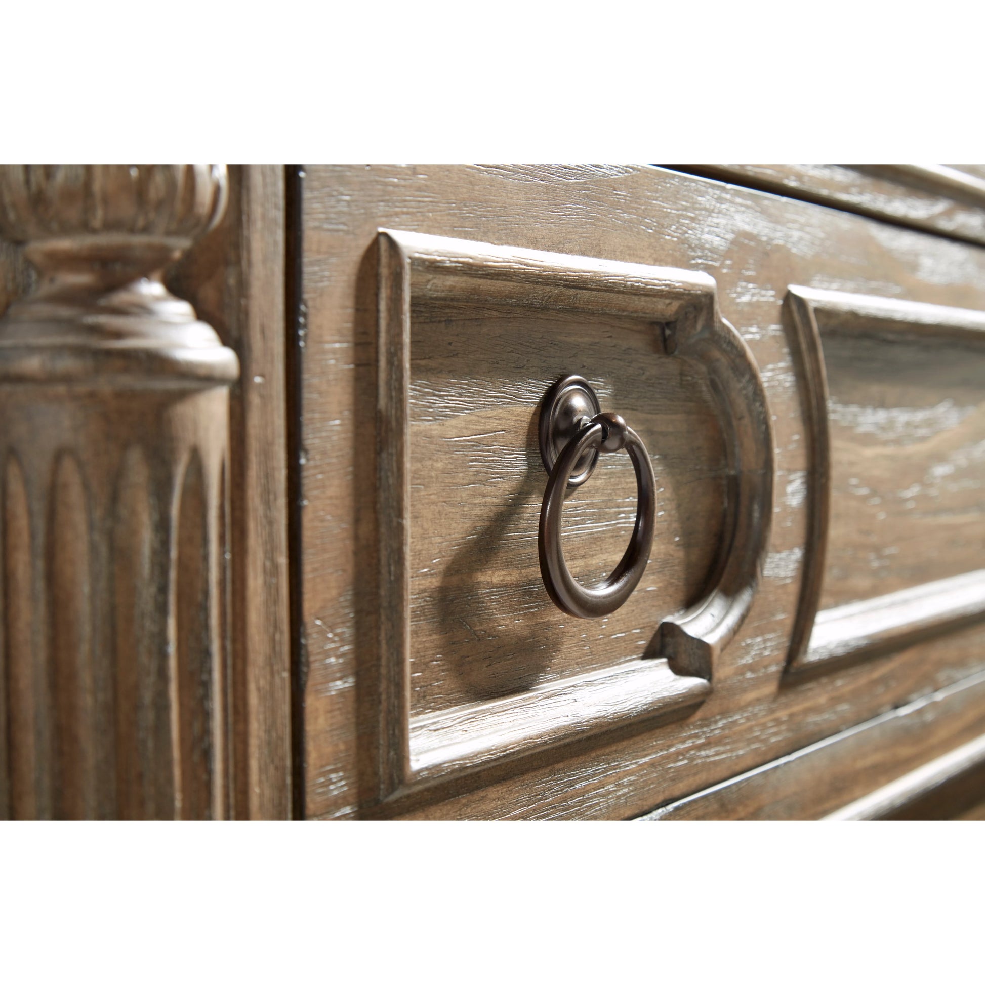Architrave Bachelors Chest by A.R.T. Furniture in almond. Made from pine solids and veneer, metal in a traditional style.