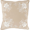Taupe, Ivory / Down Feather / 18" x 18"