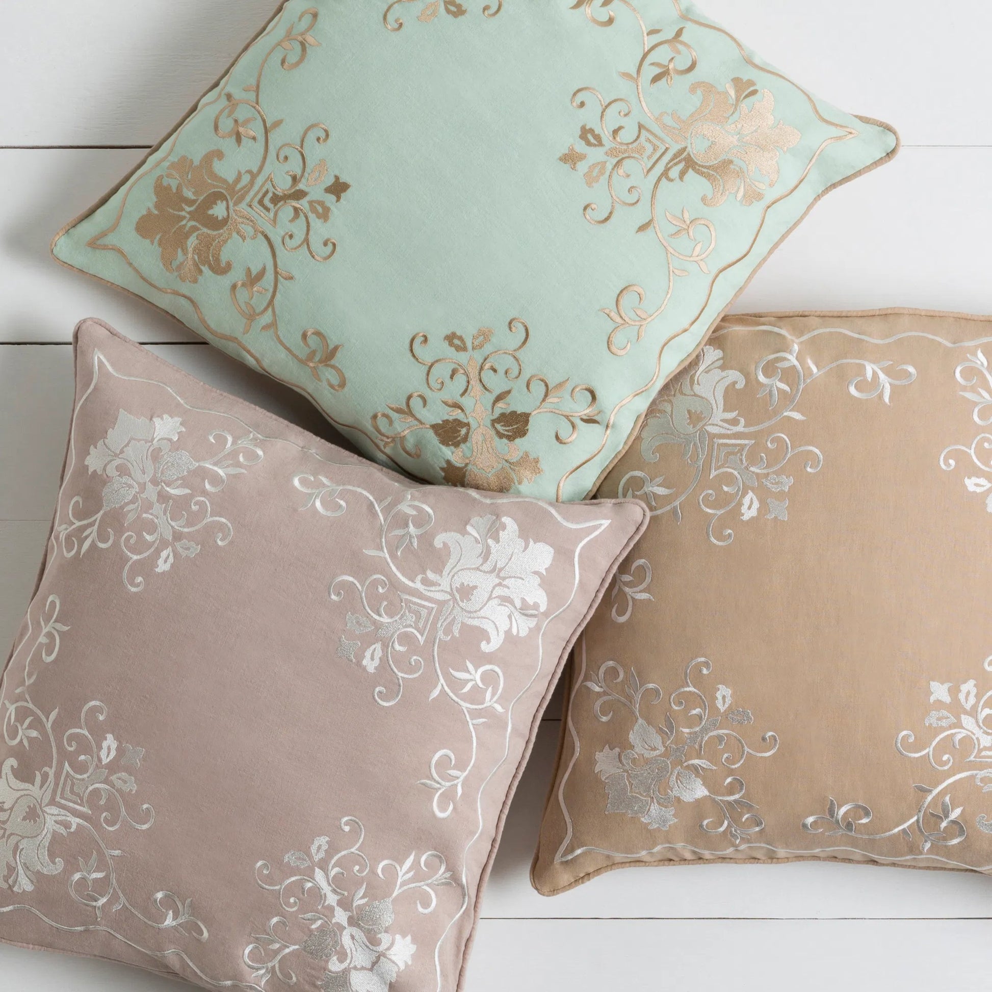 Eloise Pillow - 13445 by Surya. Made from 100% linen in a traditional style.