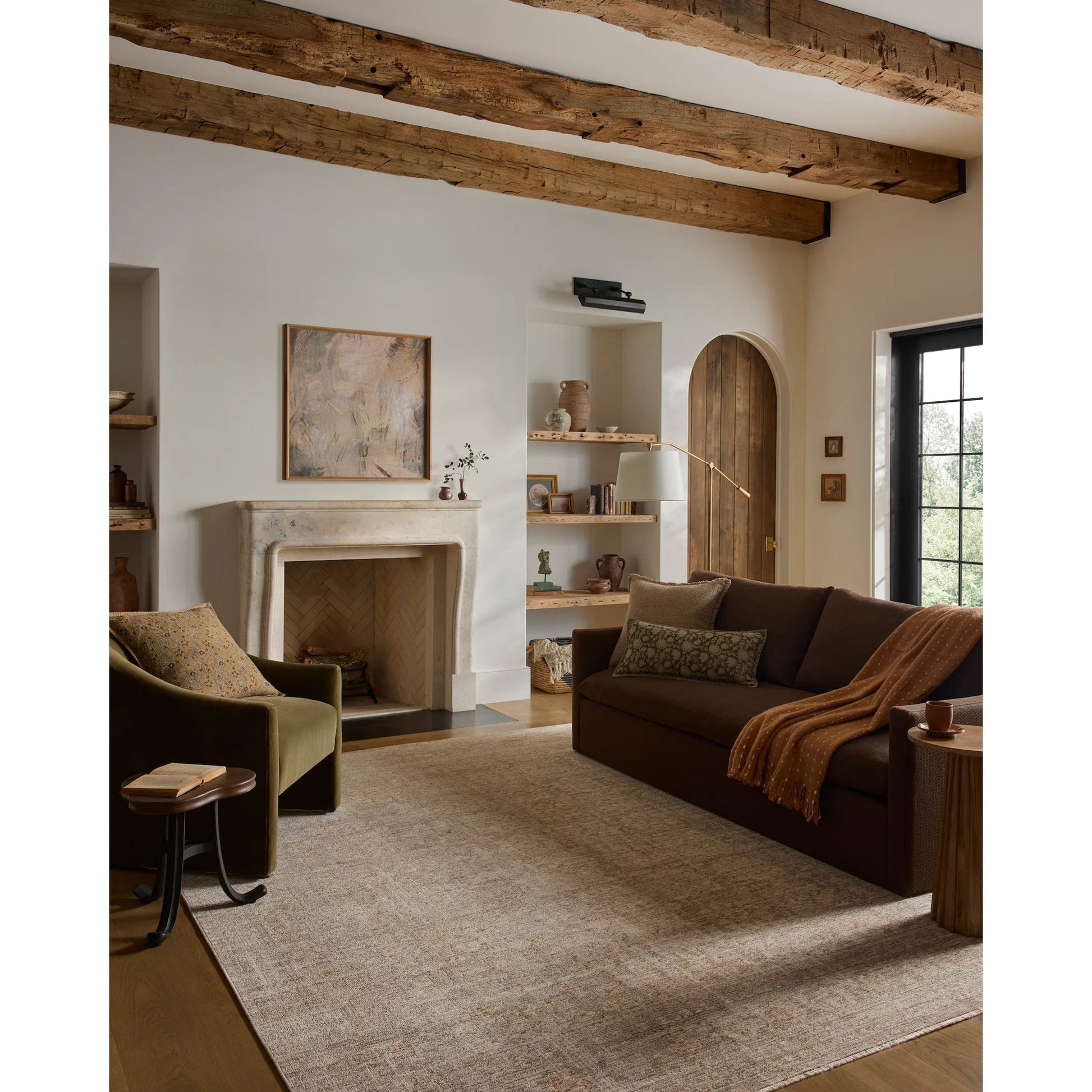 Elora ELR-03 Rug by Loloi in natural, terracotta. Made from 100% space dyed polyester in a unique style.