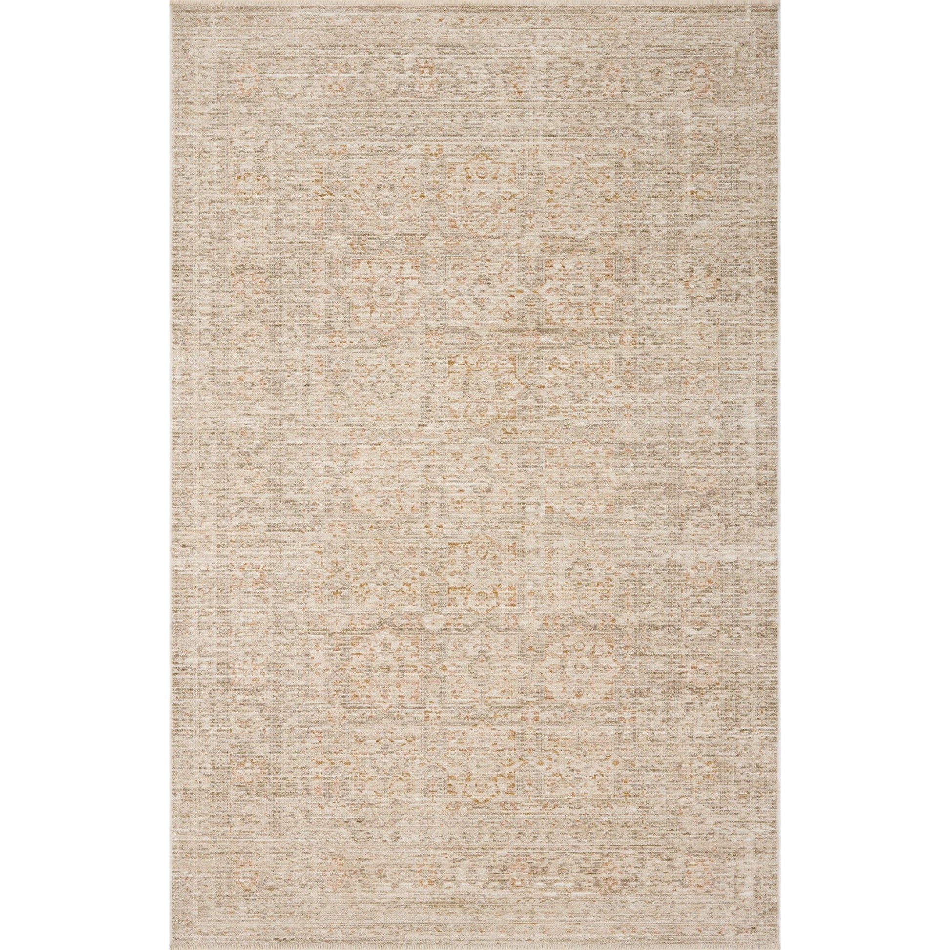 Elora ELR-03 Rug by Loloi in natural, terracotta. Made from 100% space dyed polyester in a unique style