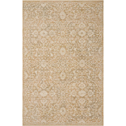 Elora ELR-06 Rug by Loloi in gold natural. Made from 100% space dyed polyester in a unique style.