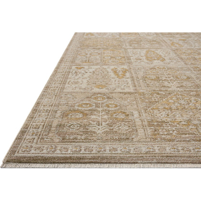 Elora ELR-07 Rug by Loloi in mushroom, ochre. Made from 100% space dyed polyester in a unique style.