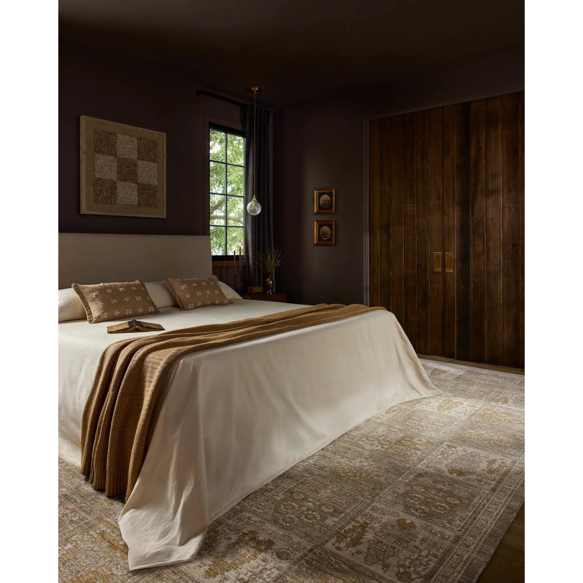 Elora ELR-07 Rug by Loloi in mushroom, ochre. Made from 100% space dyed polyester in a unique style.