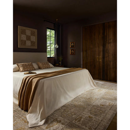 Elora ELR-07 Rug by Loloi in mushroom, ochre. Made from 100% space dyed polyester in a unique style.