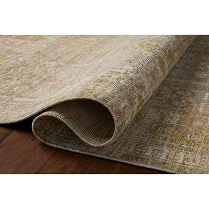 Elora ELR-07 Rug by Loloi in mushroom, ochre. Made from 100% space dyed polyester in a unique style.