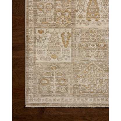 Elora ELR-07 Rug by Loloi in mushroom, ochre. Made from 100% space dyed polyester in a unique style.