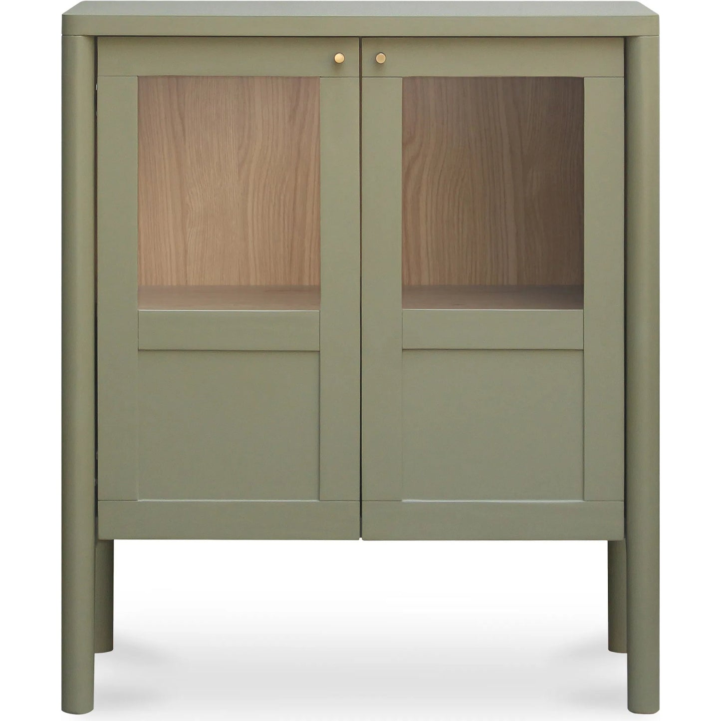 010 SI-2441408 | Additional Silo | Hannah Cabinet by Moe's Home Collection. Made from solid pine leg, oak veneer over mdf shelf, back panel, mdf door front, top, side panel, tempered glass, metal in a modern style.