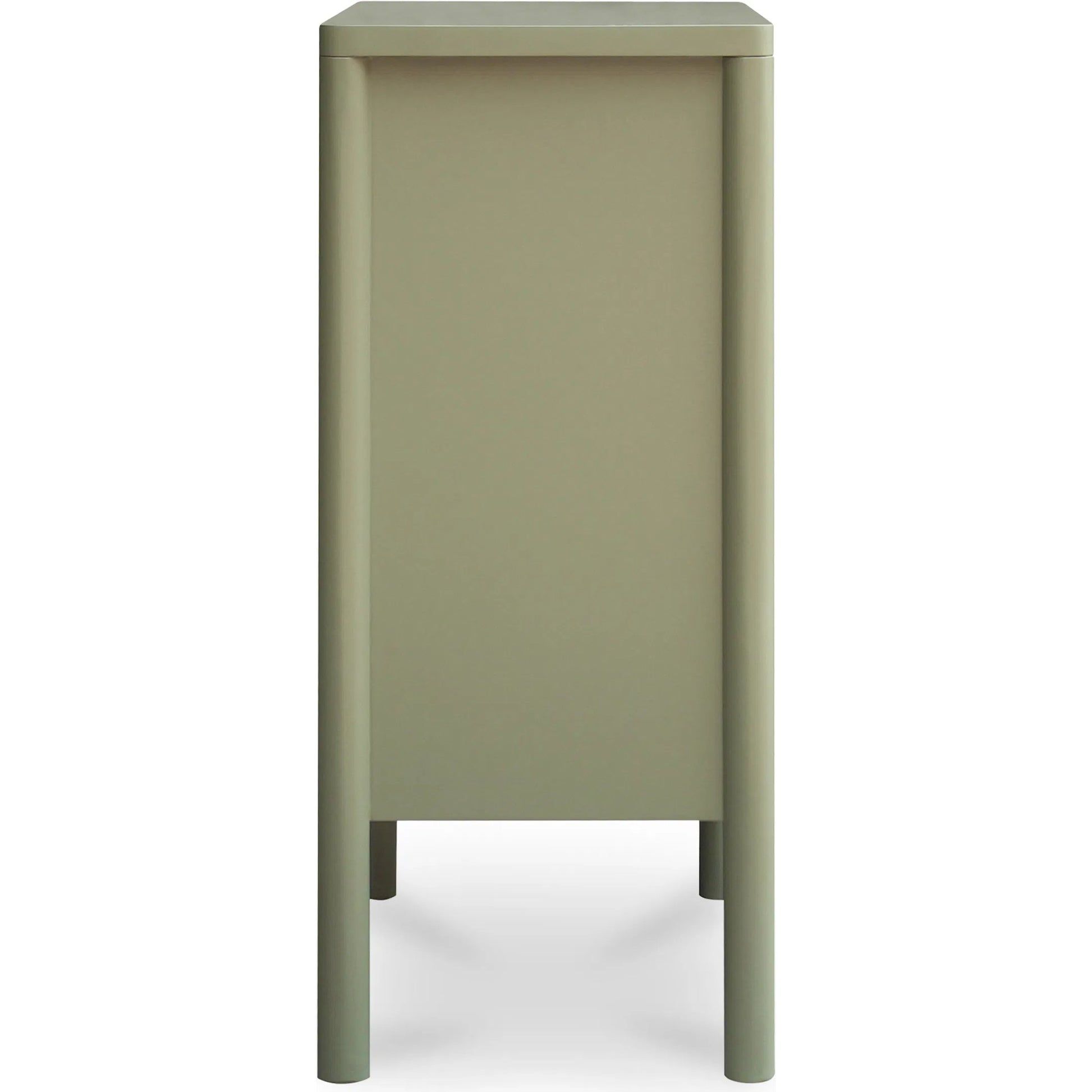 Hannah Cabinet by Moe's Home Collection. Made from solid pine leg, oak veneer over mdf shelf, back panel, mdf door front, top, side panel, tempered glass, metal in a modern style.