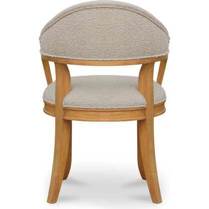 Carlos Dining Chair by Moe's Home Collection in brown. Made from 95% polyester, 5% acrylic, rubber wood frame, plywood in a transitional style.