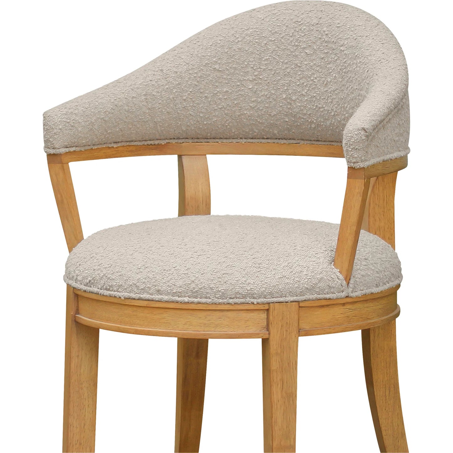 005 SI-2441324 | Closeup | Carlos Dining Chair by Moe's Home Collection in brown. Made from 95% polyester, 5% acrylic, rubber wood frame, plywood in a transitional style.