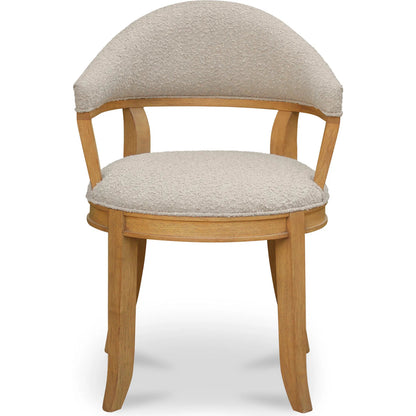 Carlos Dining Chair by Moe's Home Collection in brown. Made from 95% polyester, 5% acrylic, rubber wood frame, plywood in a transitional style.