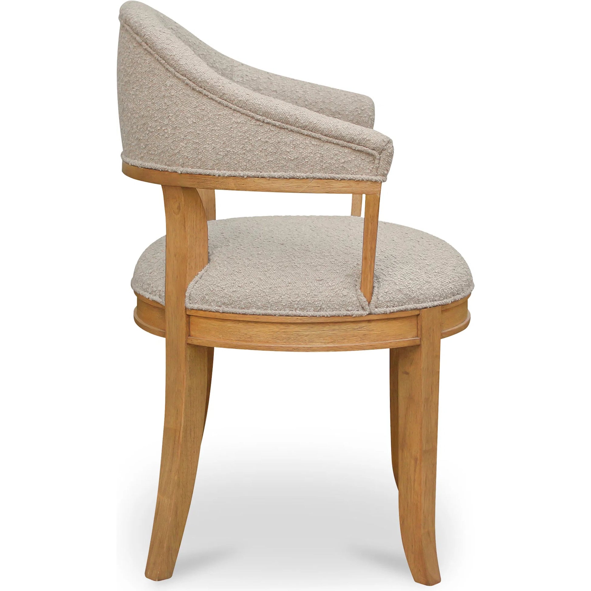 Carlos Dining Chair by Moe's Home Collection in brown. Made from 95% polyester, 5% acrylic, rubber wood frame, plywood in a transitional style.